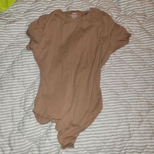 Skims Nude Short Sleeve Bodysuit
